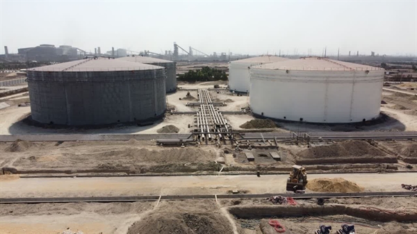 پیشرفت 90 درصدی مخازن جدید ذخیره سازی فرآورده در پالایشگاه نفت بندرعباس