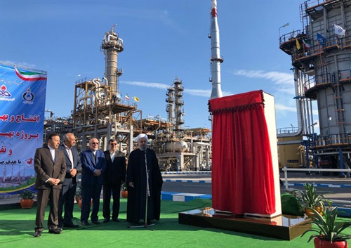 با حضور رئیس‌جمهوری طرح بهبود کیفیت بنزین و نفت گاز پالایشگاه بندرعباس افتتاح شد